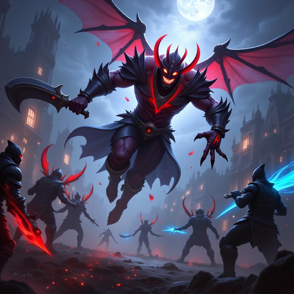 Aatrox lao vào giao tranh