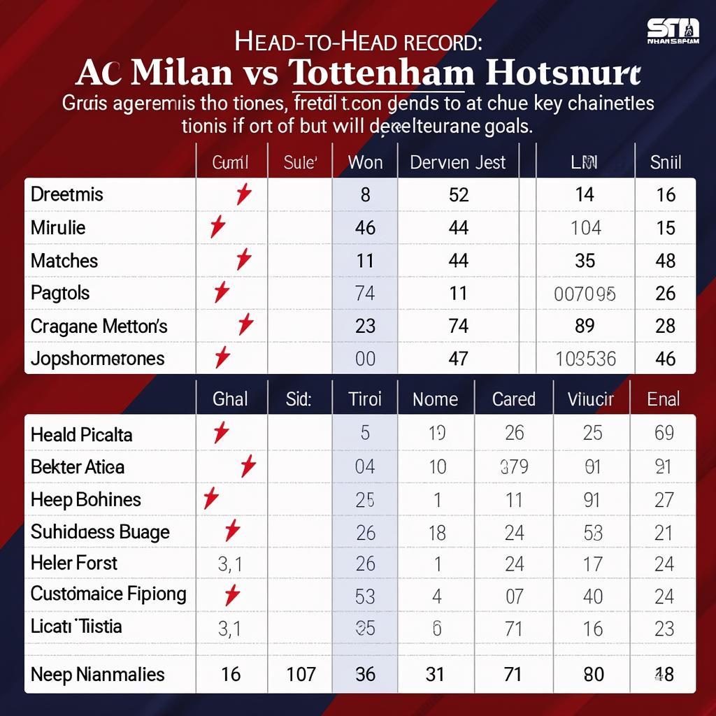 Lịch sử đối đầu AC Milan vs Tottenham