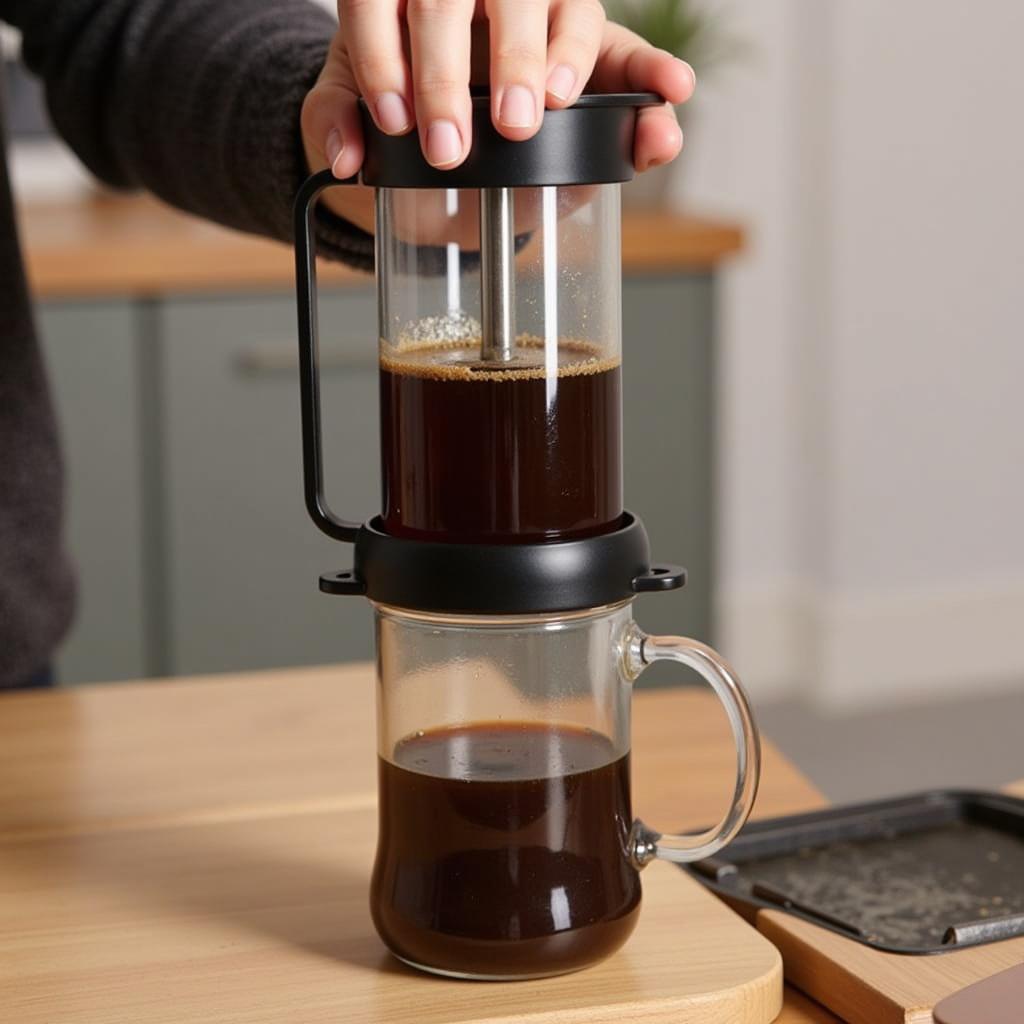 Pha cà phê với Aeropress