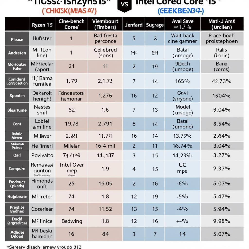 Hiệu năng AMD Ryzen 5 vs Intel Core i5