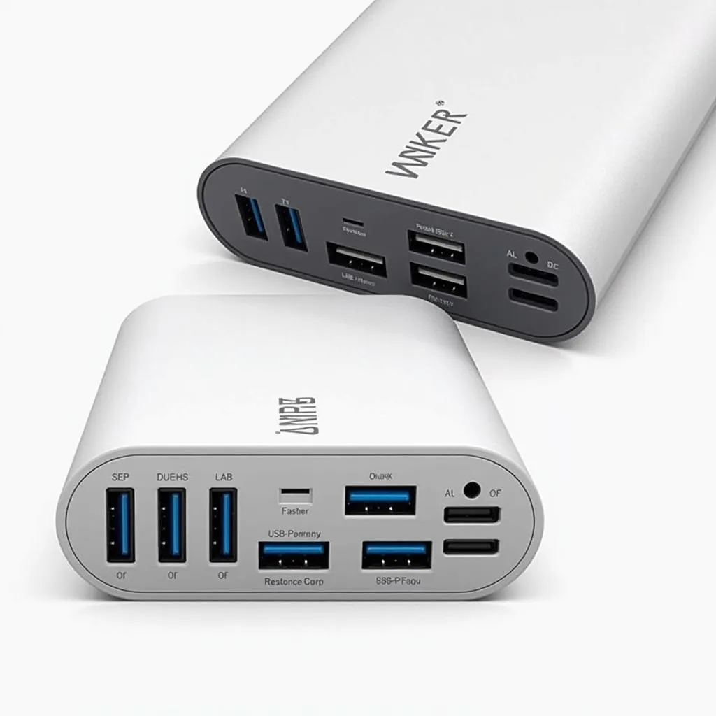 Anker PowerCore II và PowerCore+ Thiết Kế và Cổng Kết Nối