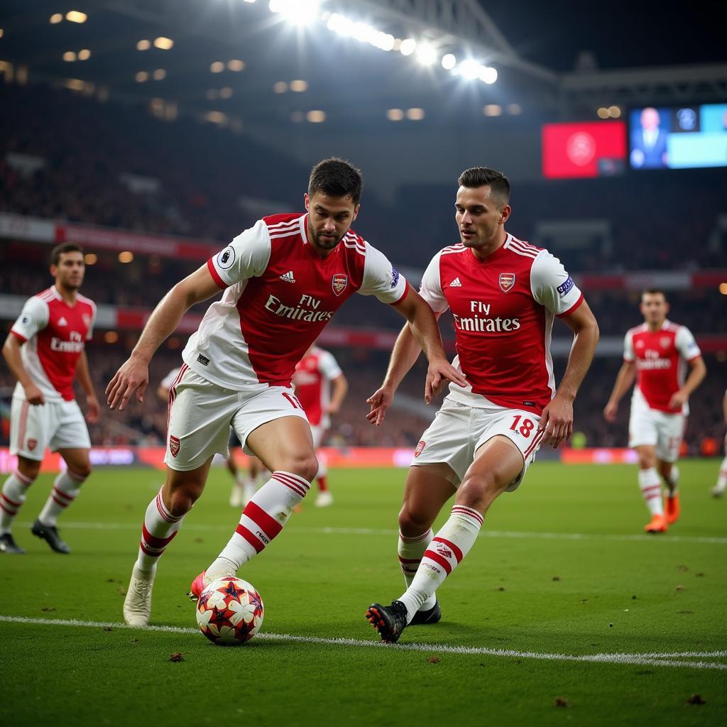 Trận đấu Arsenal vs Monaco tại Champions League