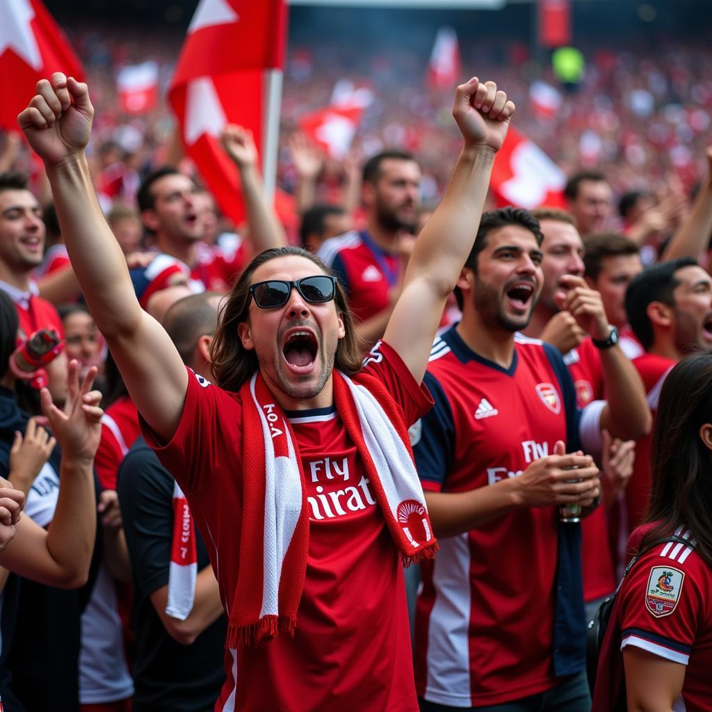 Cổ động viên Arsenal vs Sheffield Utd