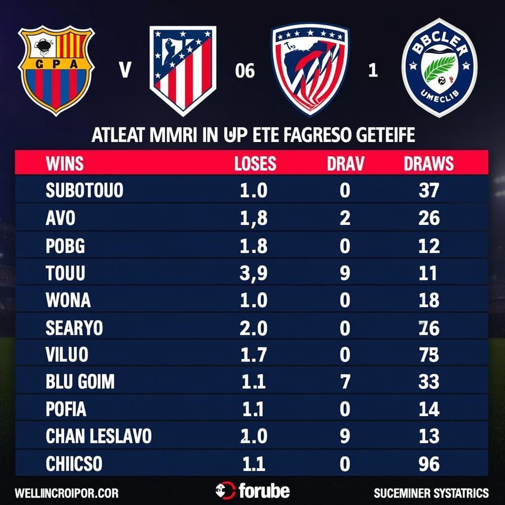 Atletico Madrid vs Getafe Head-to-Head Record