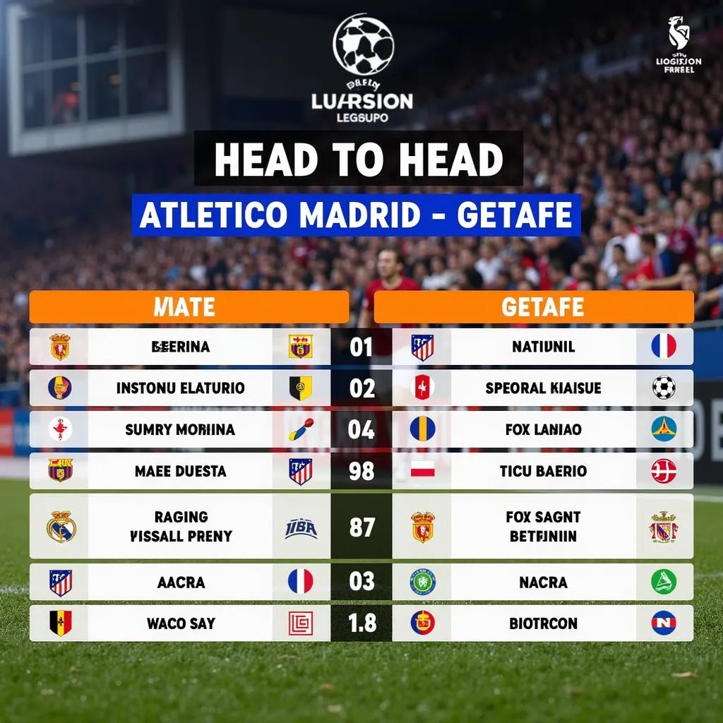 Lịch sử đối đầu Atletico Madrid vs Getafe