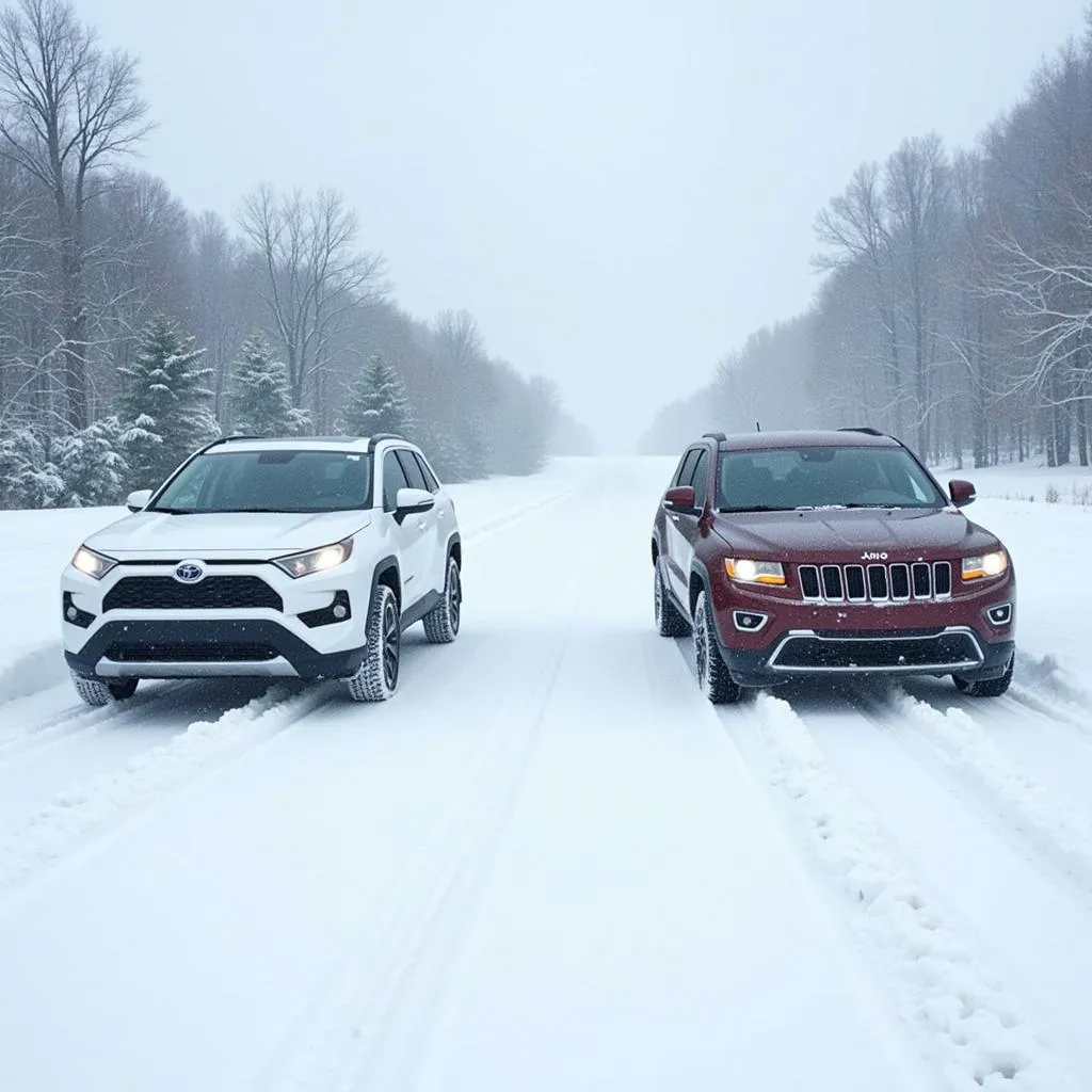 AWD and 4WD Vehicles in Snowy Conditions