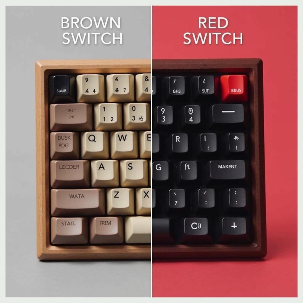 Bàn phím cơ Brown Switch và Red Switch