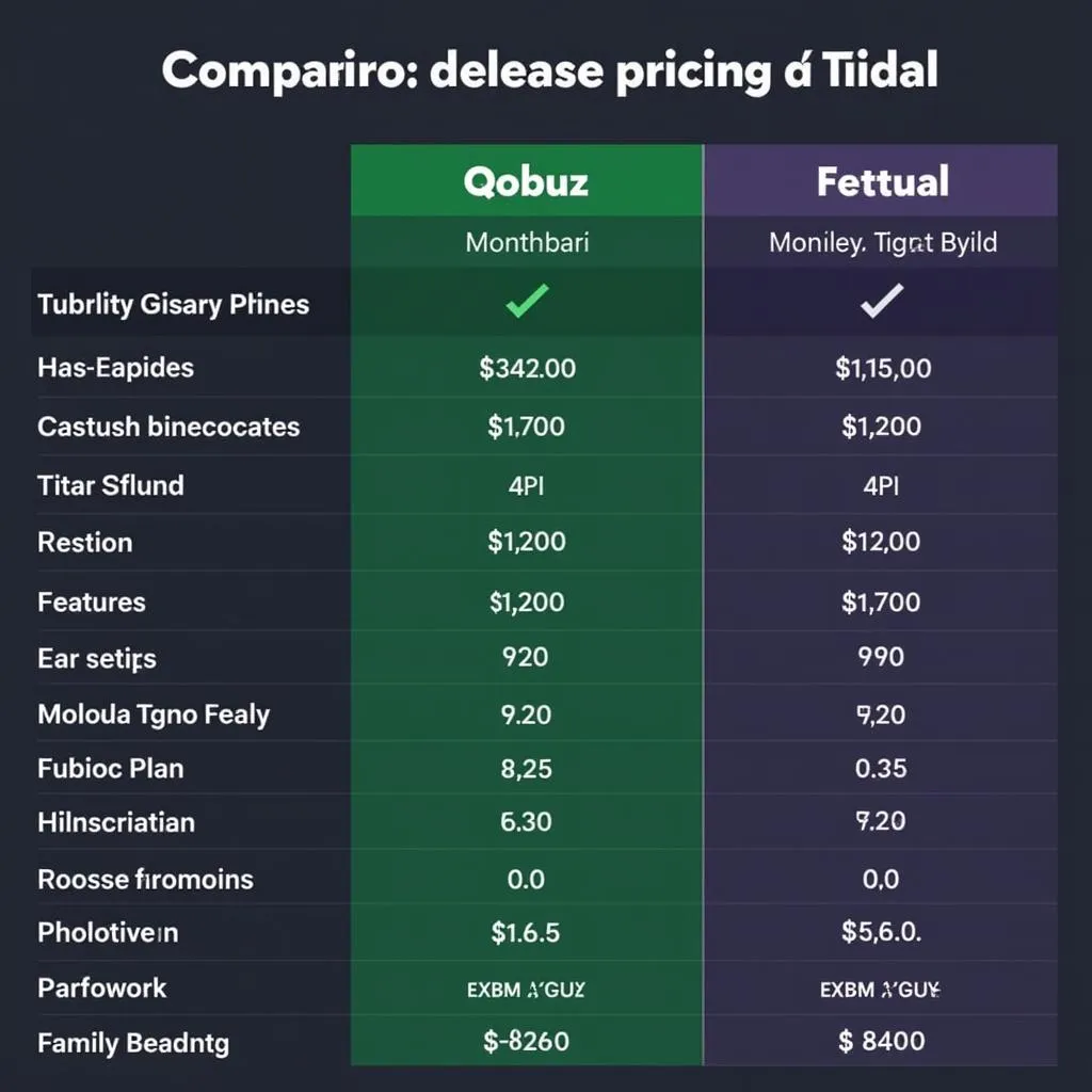 Bảng giá chi tiết Qobuz và Tidal