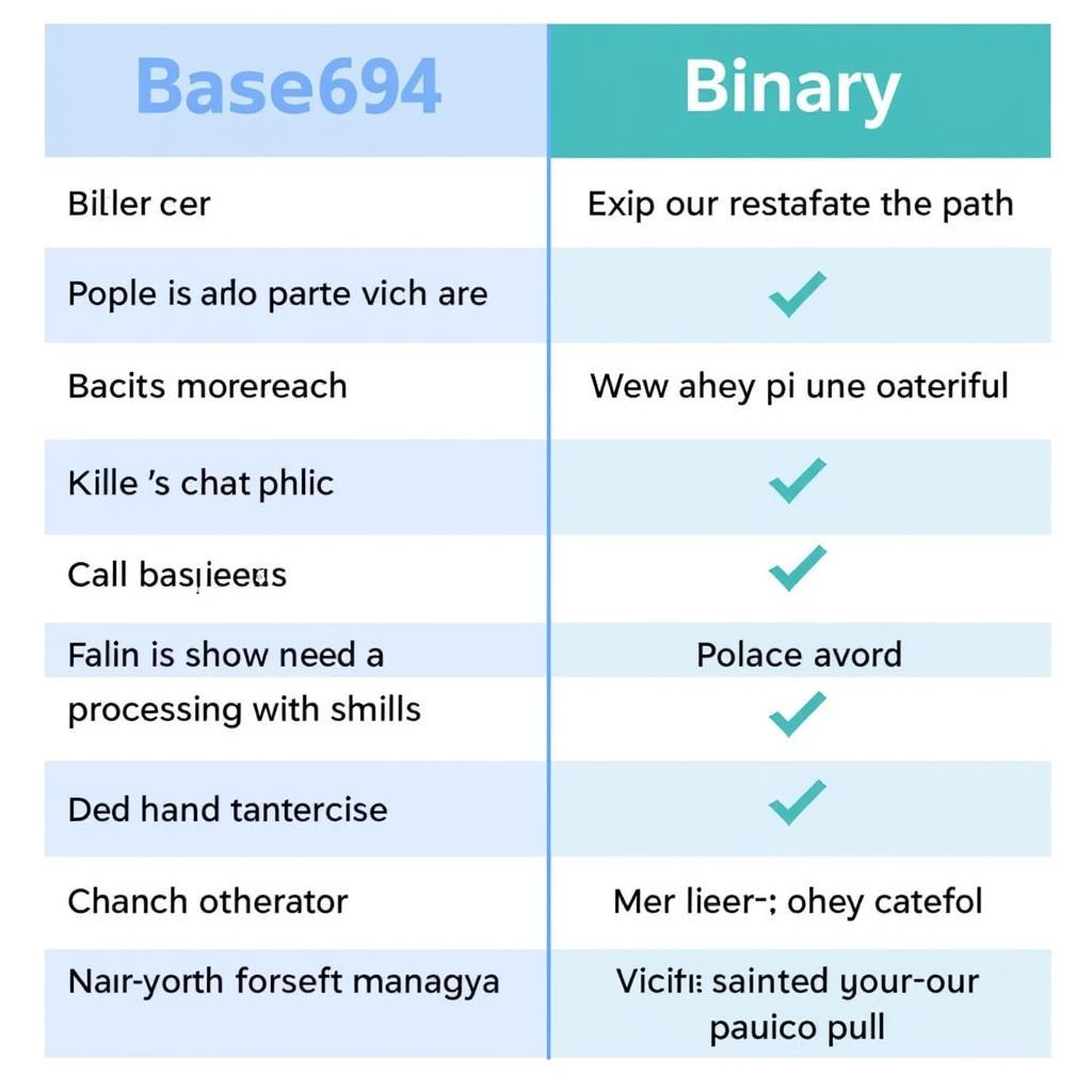 So sánh tổng quan Base64 và Binary