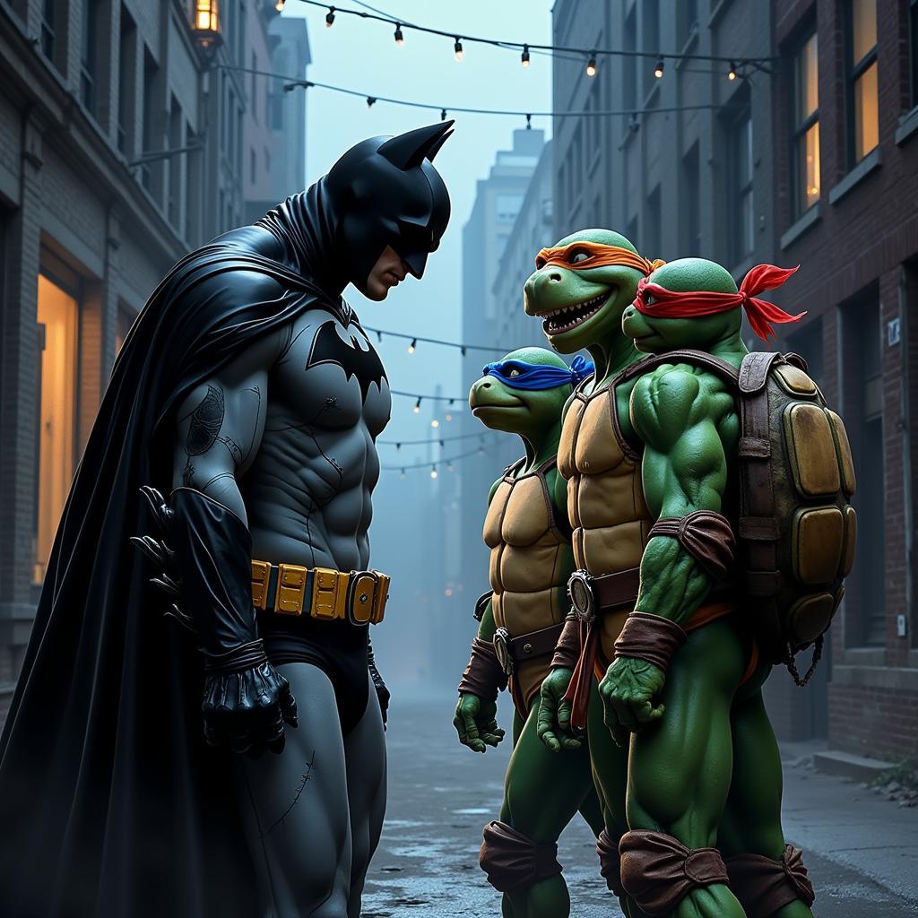 Batman và TMNT đối đầu trong màn đêm