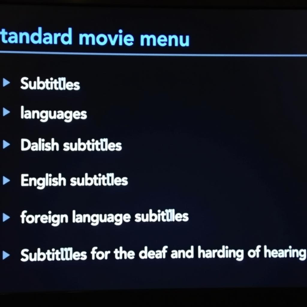 A screenshot of the language and subtitle options menu for "Batman v Superman: Dawn of Justice"