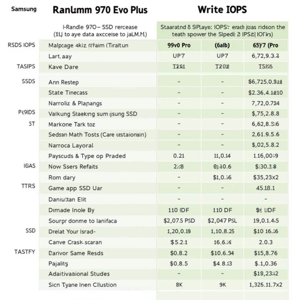 Kết quả benchmark đọc ghi ngẫu nhiên 4K của 970 Evo Plus và 970 Pro