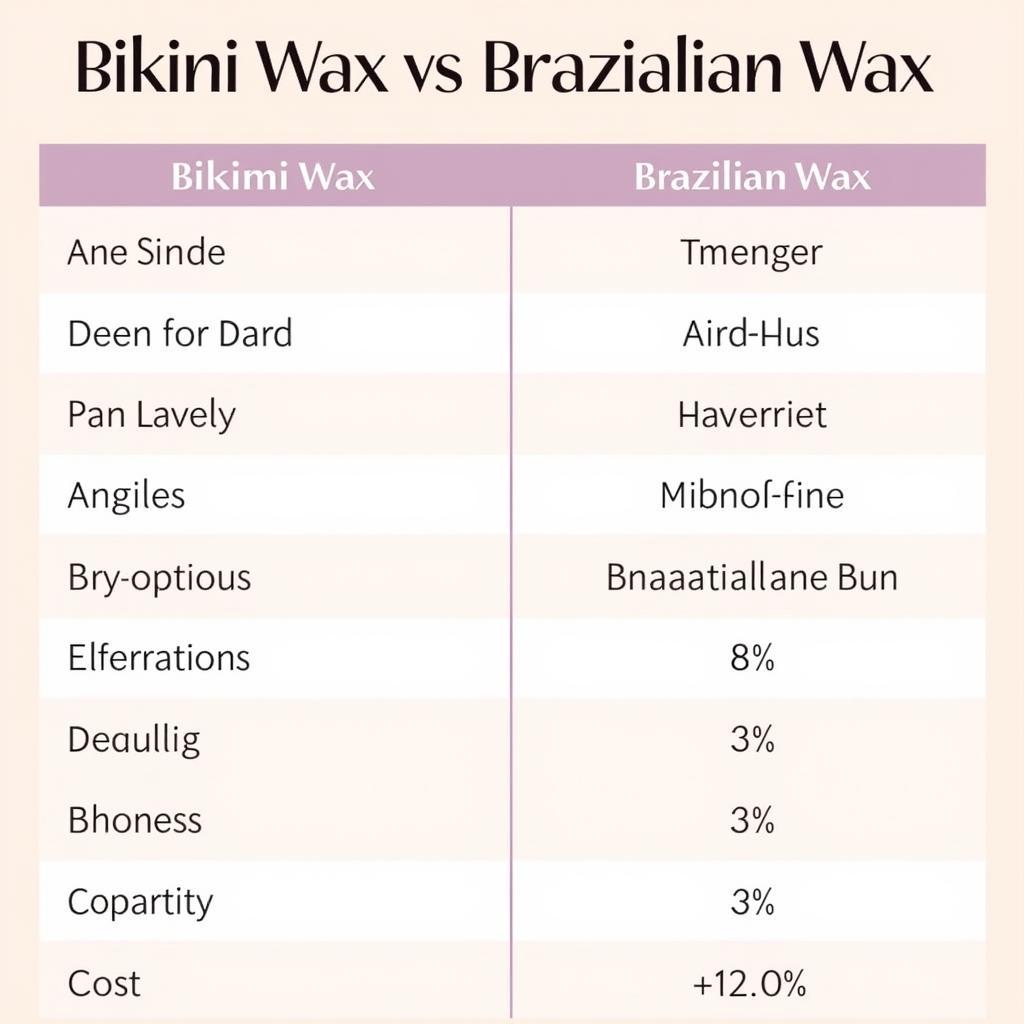 So sánh bikini wax và brazilian wax