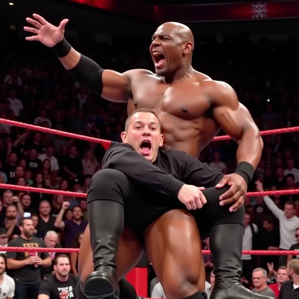 Bobby Lashley không ngần ngại sử dụng sức mạnh để áp đảo John Cena