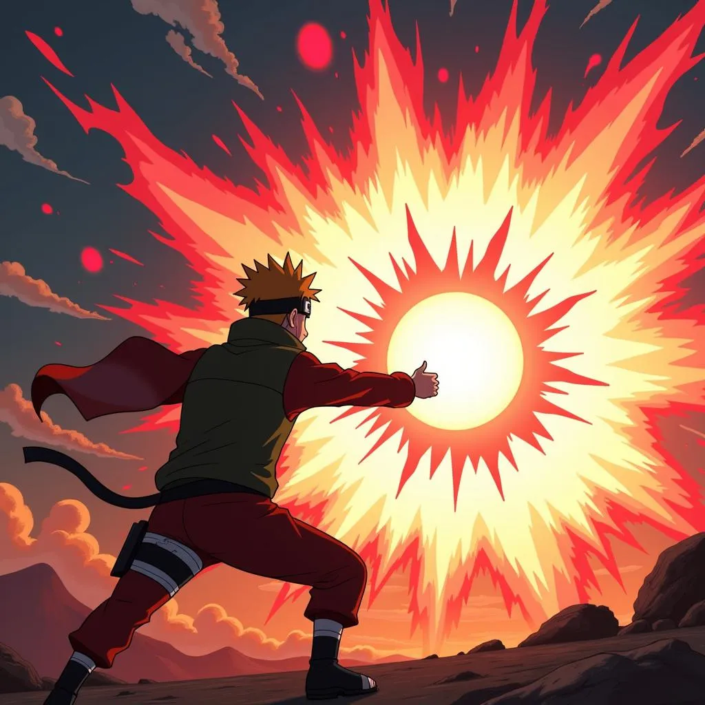 Boruto's Rasengan vs Iwabe