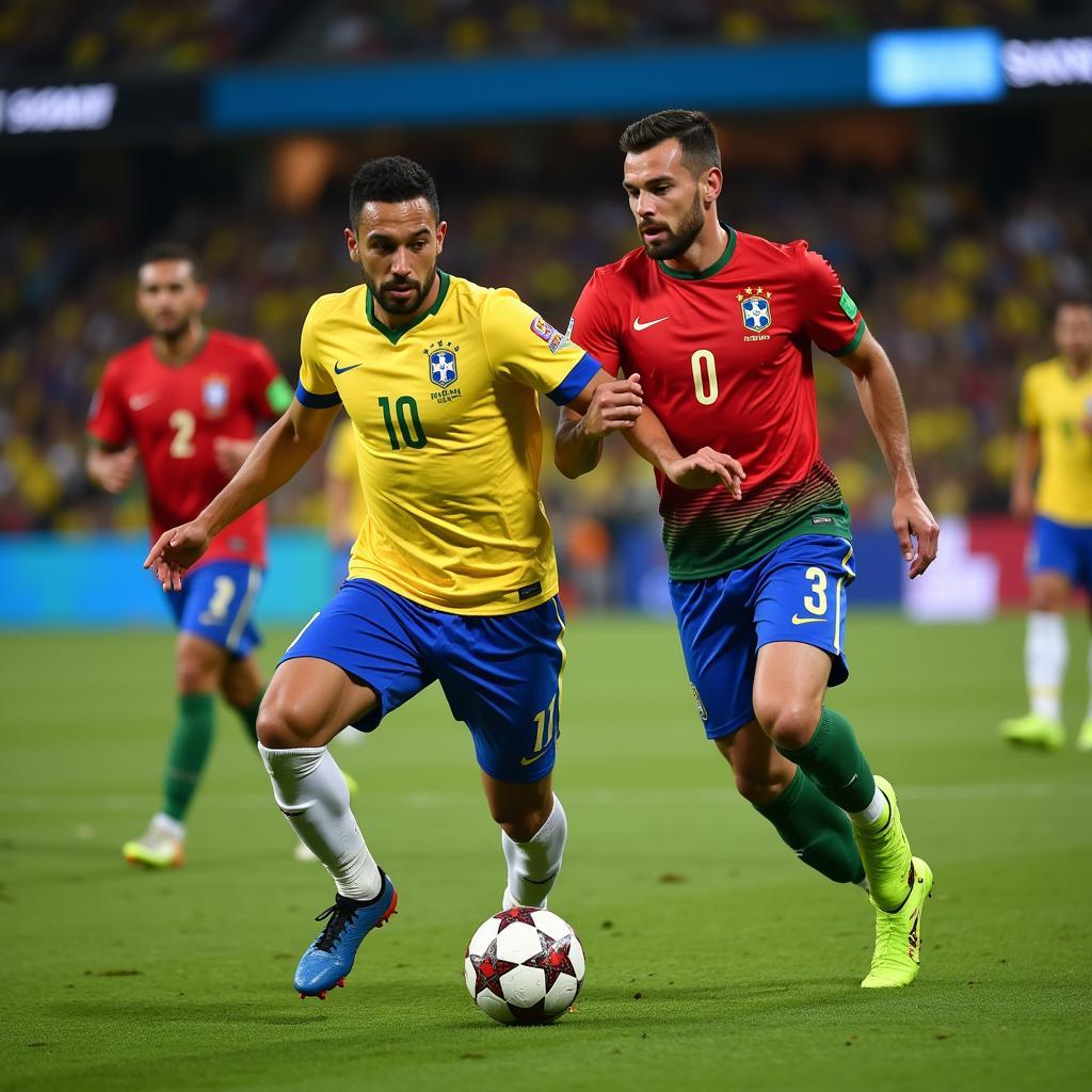 Brazil và Morocco đối đầu nảy lửa trên sân