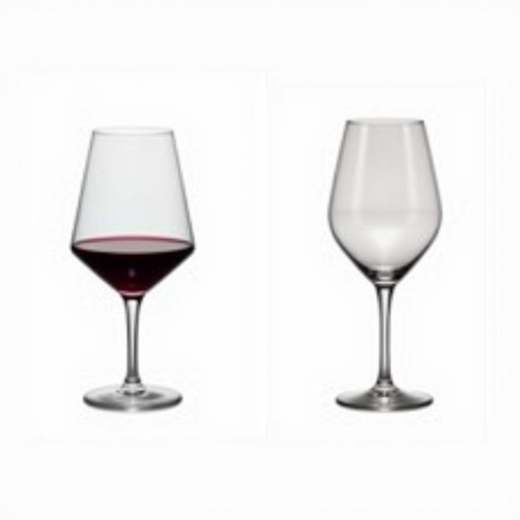 Burgundy and Bordeaux Wine Glasses Side by Side