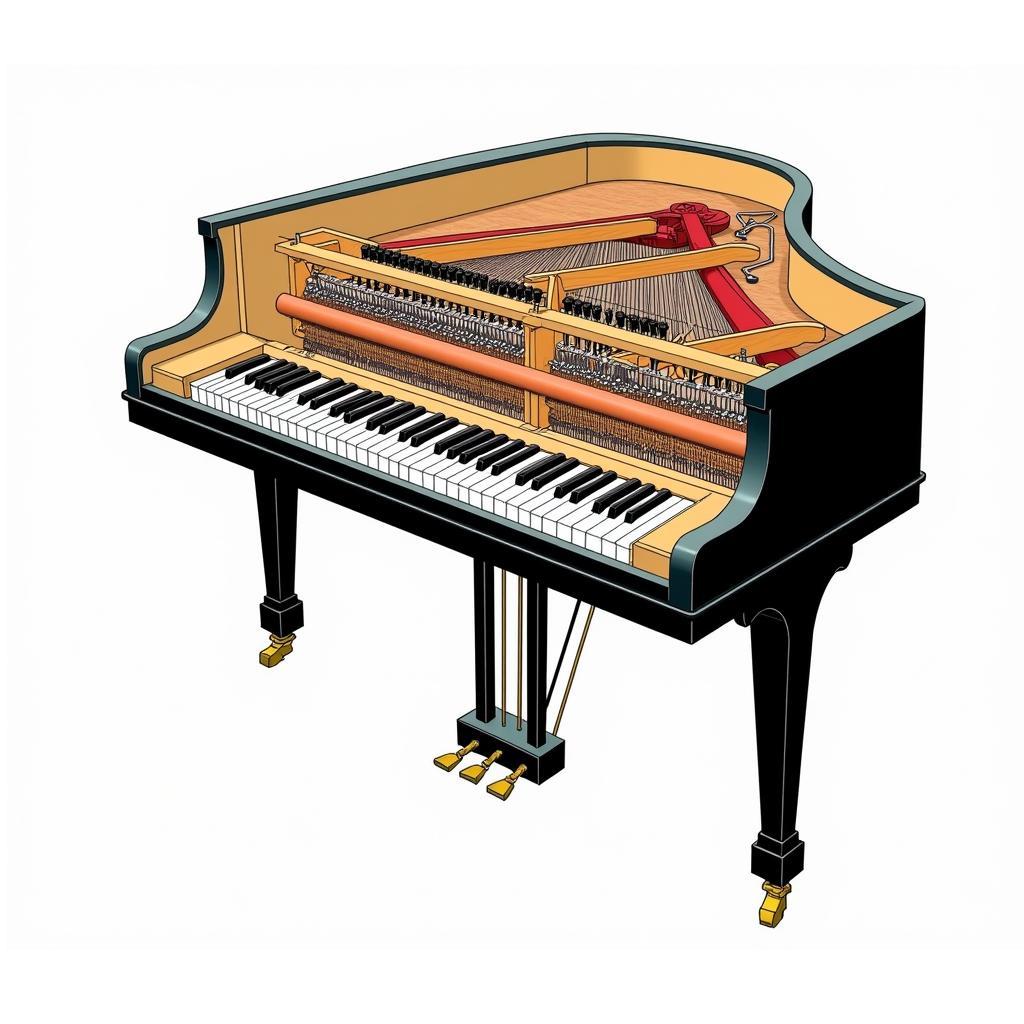 Các bộ phận của piano