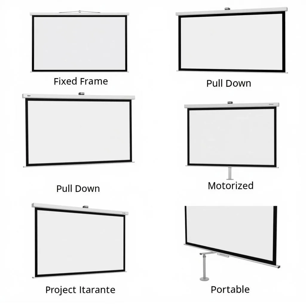 Các loại màn chiếu projector phổ biến