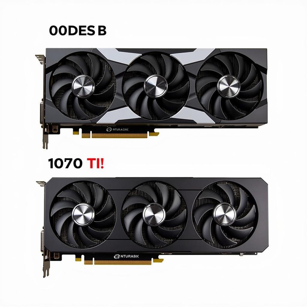 Hình ảnh card đồ họa 980 Ti và 1070 Ti