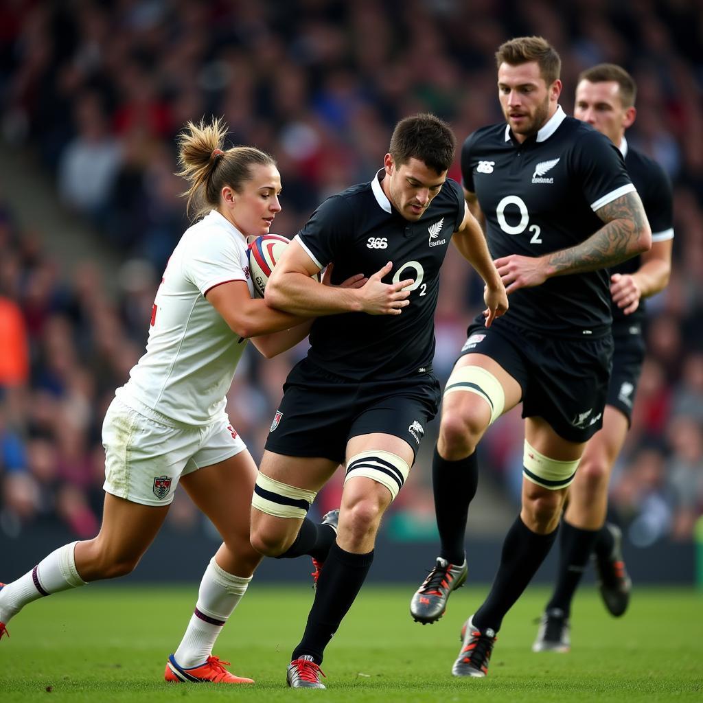 Cầu thủ England và New Zealand