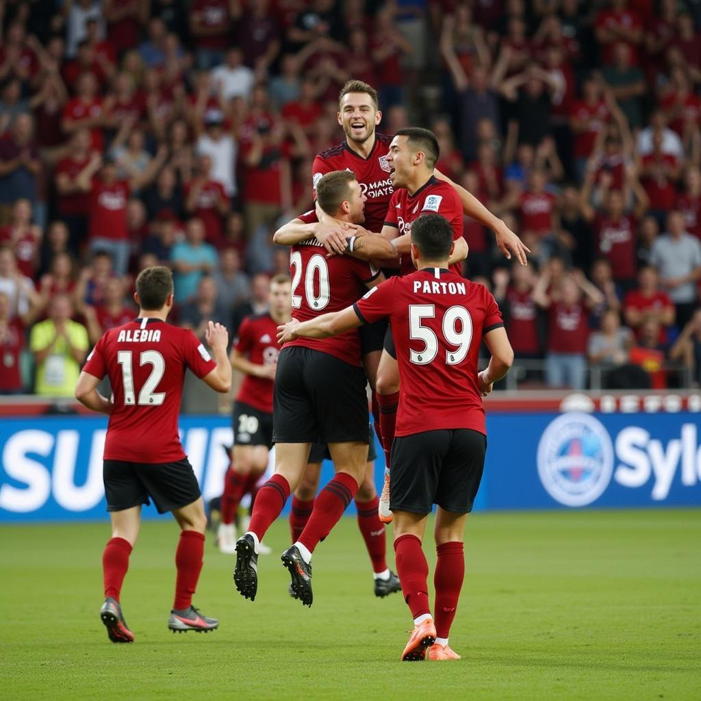 Cầu thủ Real Salt Lake ăn mừng bàn thắng