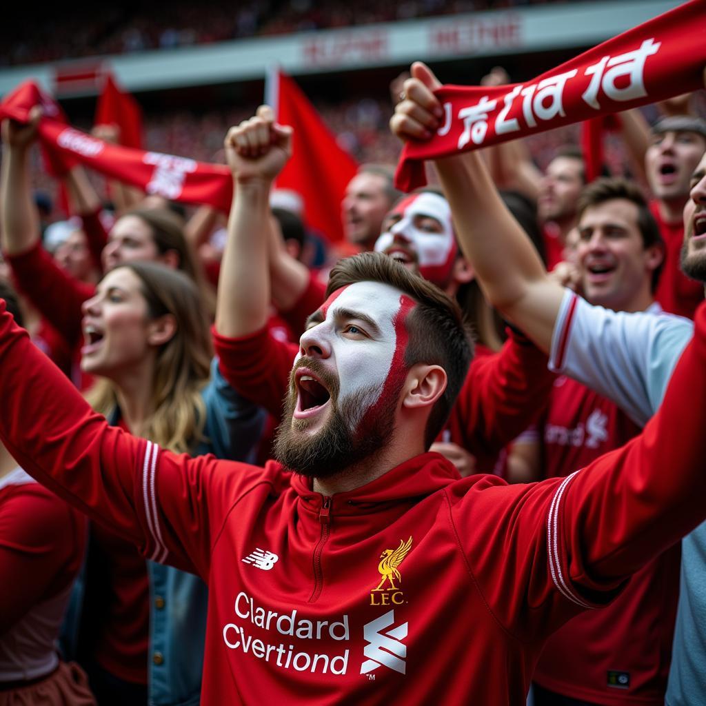 CĐV Liverpool trên sân Anfield