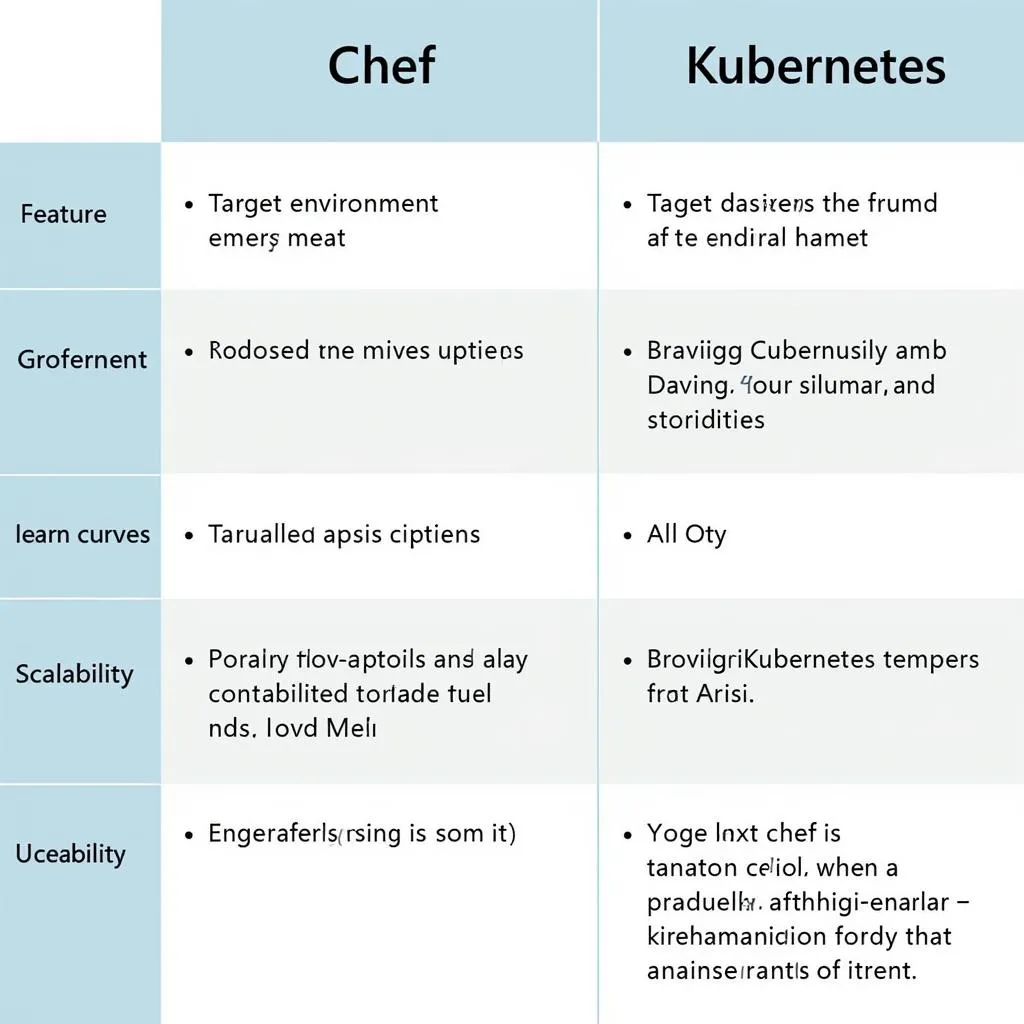 So sánh Chef và Kubernetes