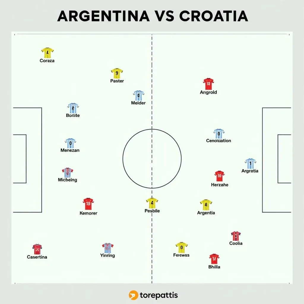 Chiến thuật Argentina vs Croatia