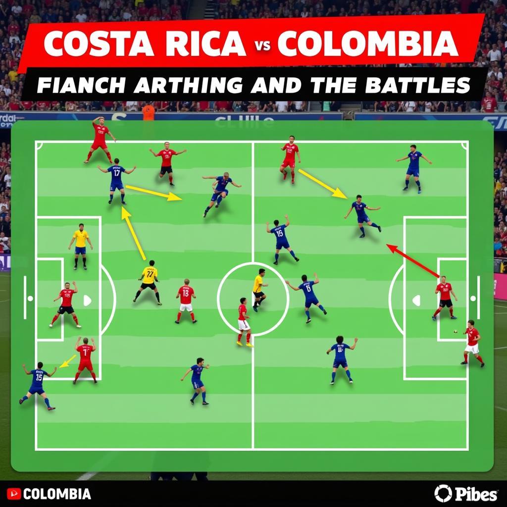 Điểm nhấn chiến thuật Costa Rica vs Colombia