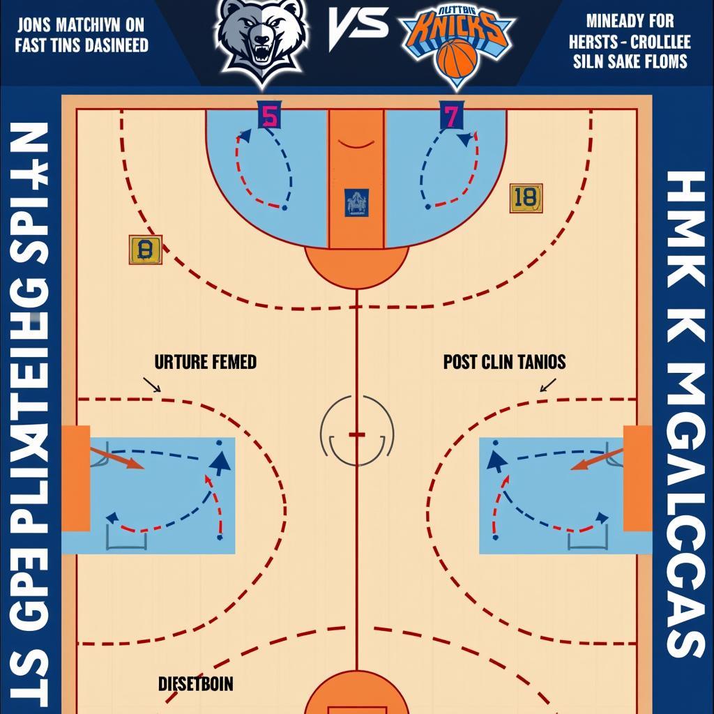 Sơ đồ chiến thuật của Grizzlies và Knicks