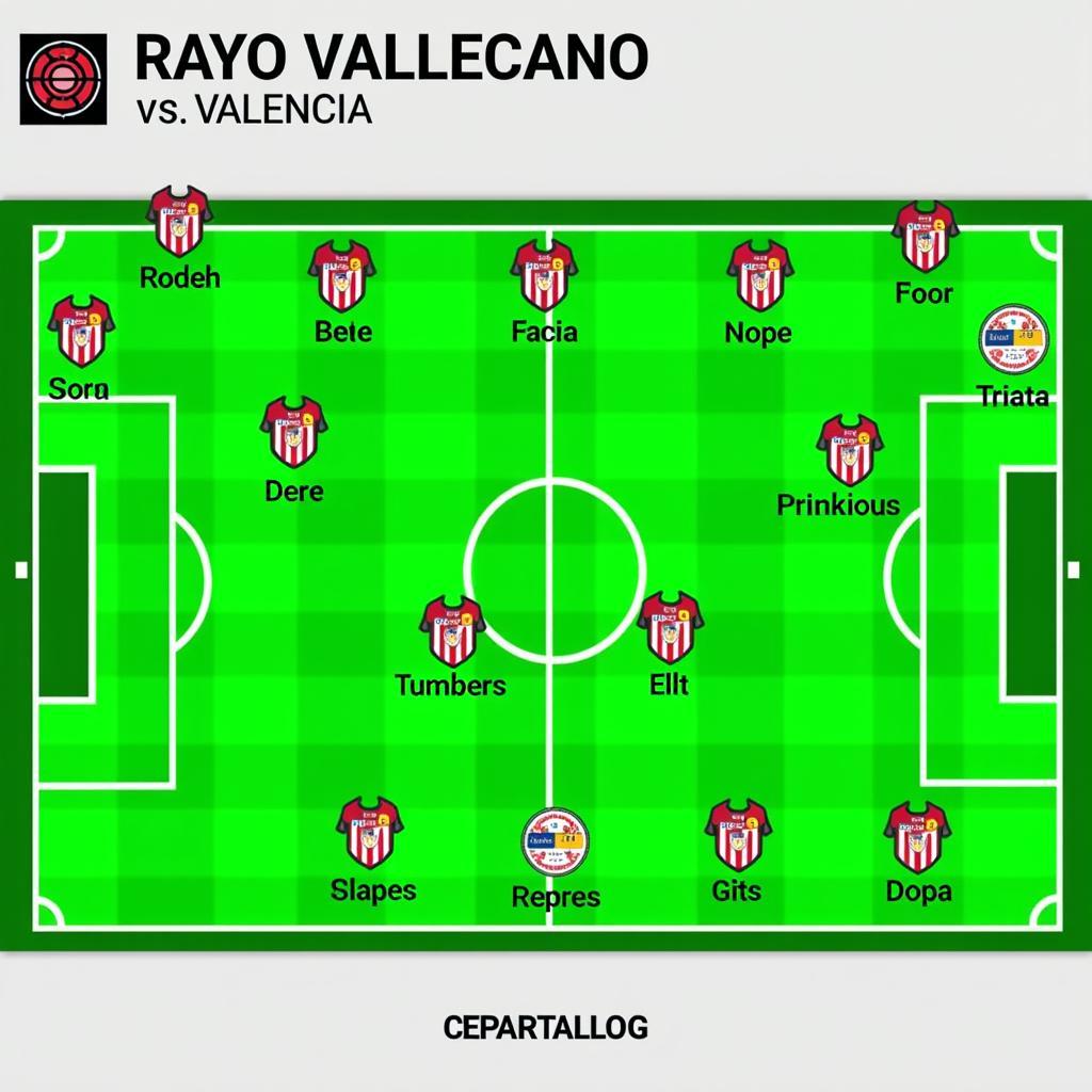 Chiến thuật Rayo Vallecano vs Valencia