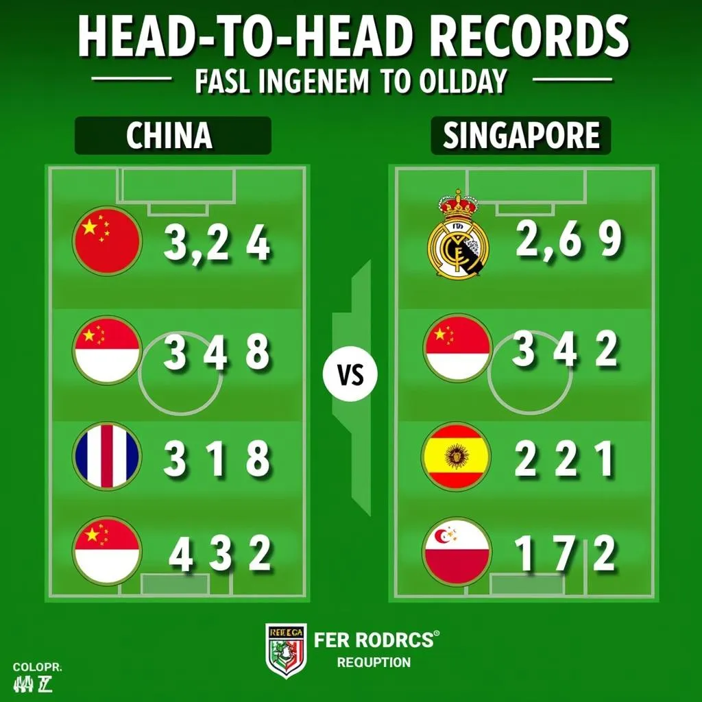 China vs Singapore Head-to-Head Records