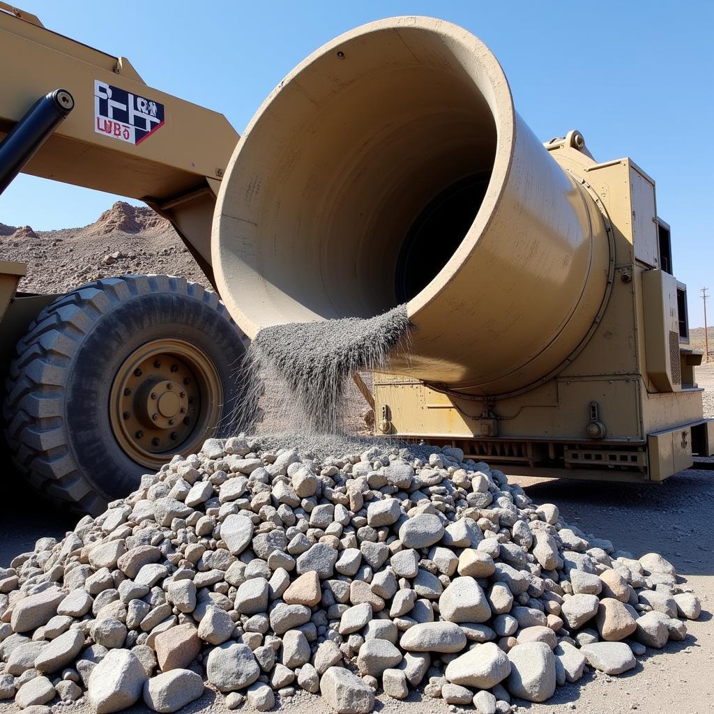 Hình Ảnh Cone Crusher Đang Nghiền Đá