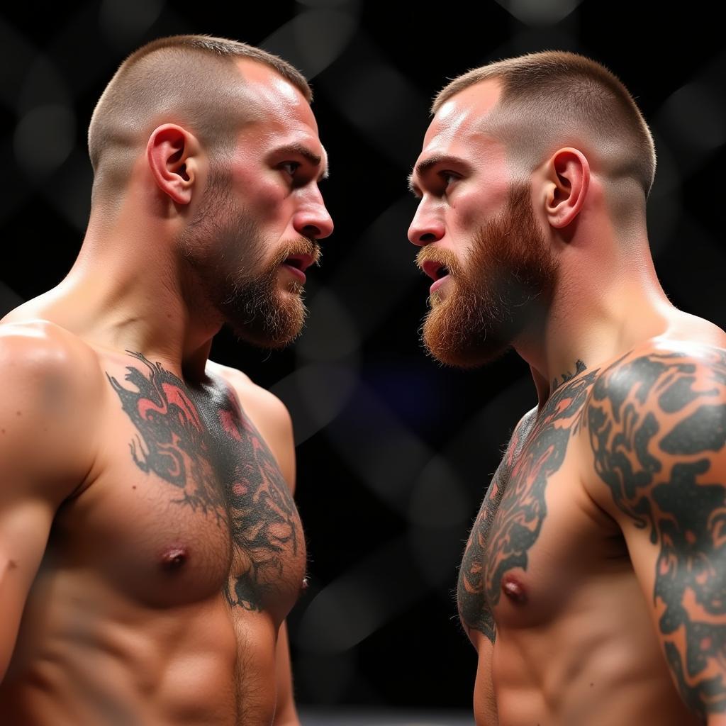 Conor McGregor và Dustin Poirier đối đầu căng thẳng