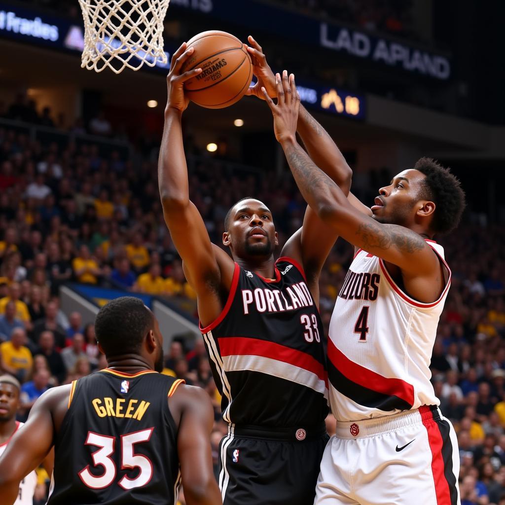 Damian Lillard dứt điểm trước sự phong tỏa của Draymond Green