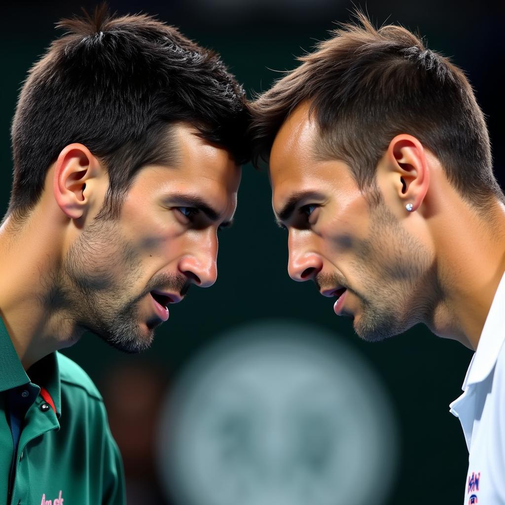 Djokovic và Medvedev đối đầu nảy lửa trên sân đấu