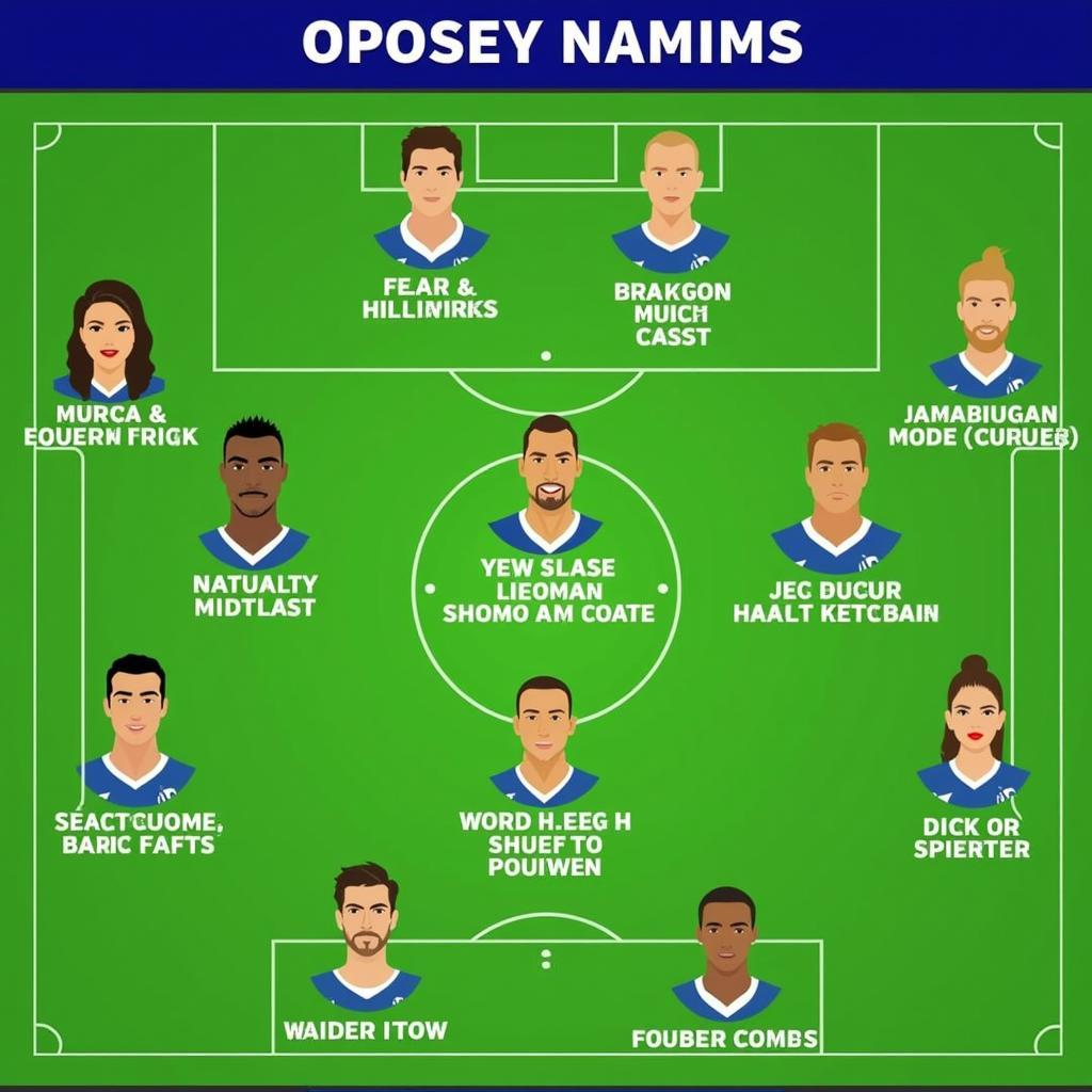 The opposing team's starting lineup facing Fiorentina