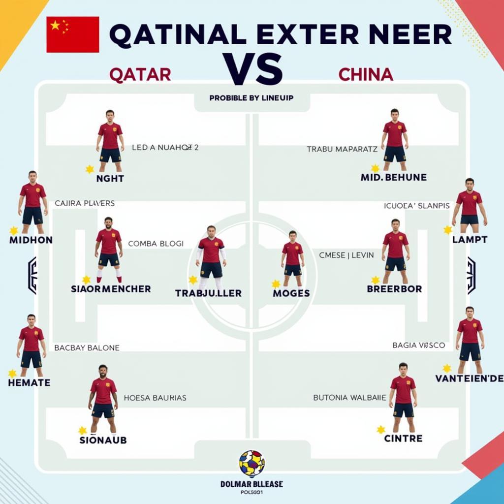 Đội hình ra sân dự kiến Qatar vs Trung Quốc