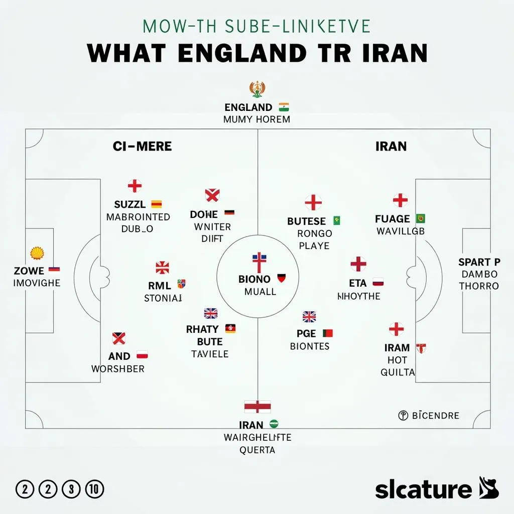 Đội hình ra sân Anh vs Iran