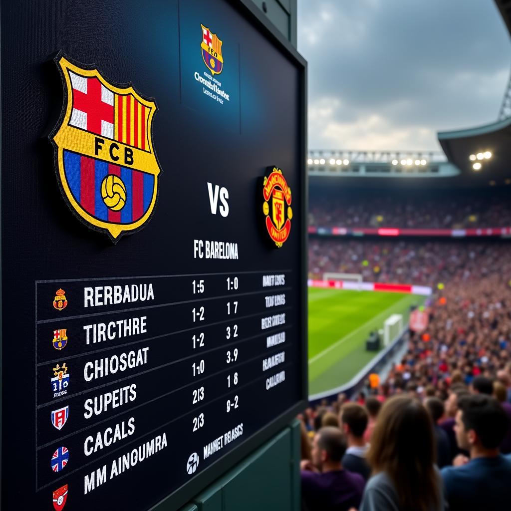 Đội hình ra sân Barca vs MU