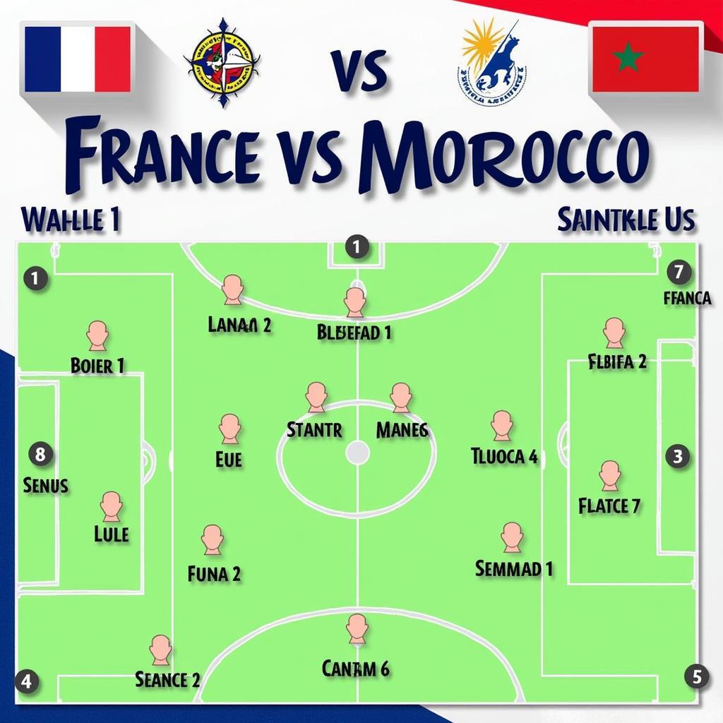 Đội hình ra sân Pháp vs Maroc