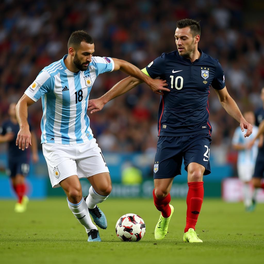 Argentina vs France midfield battle