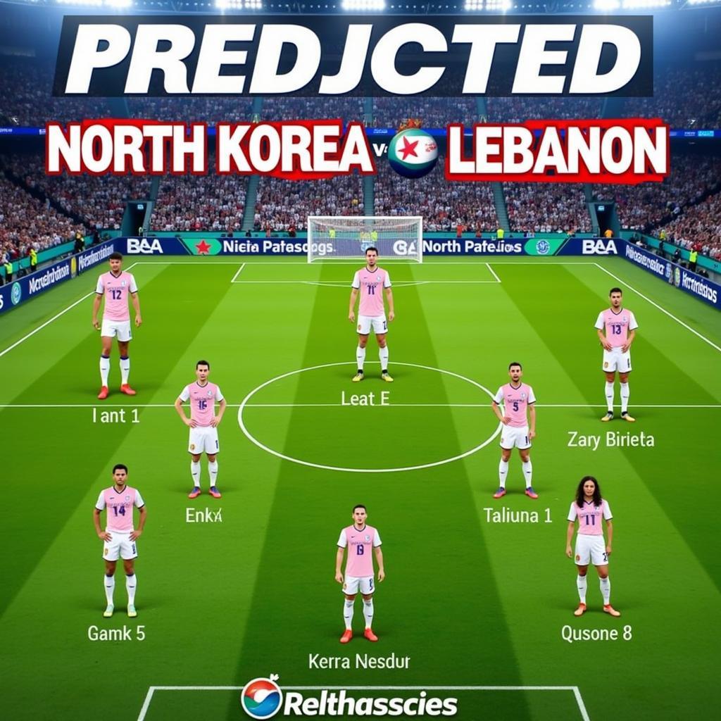 Đội hình ra sân dự kiến Triều Tiên vs Lebanon