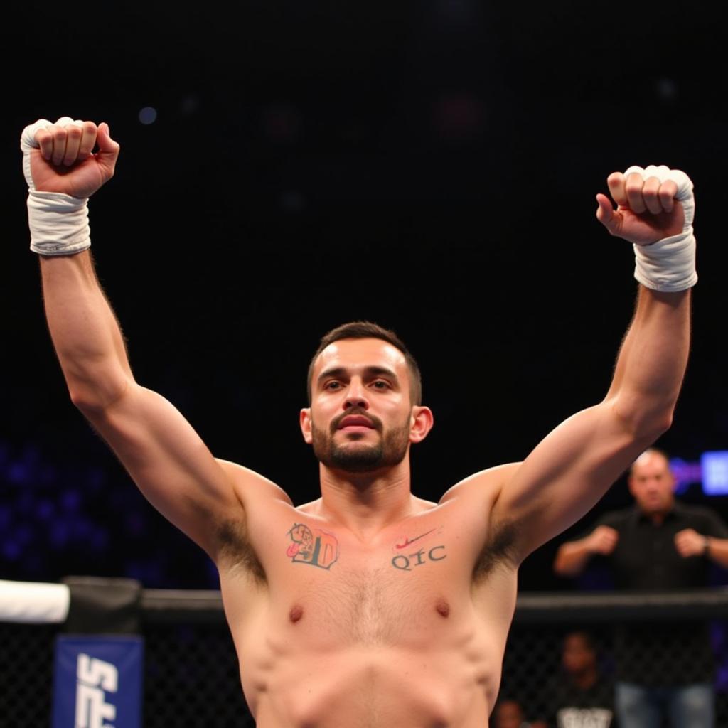 Dominick Reyes ăn mừng chiến thắng bằng knock-out