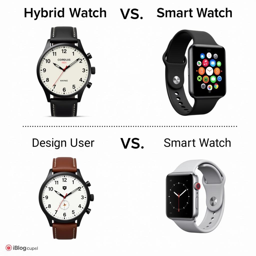 So sánh thiết kế đồng hồ hybrid và smartwatch