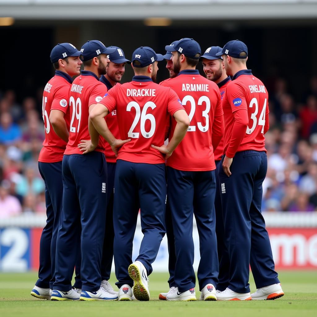 England Team Huddle