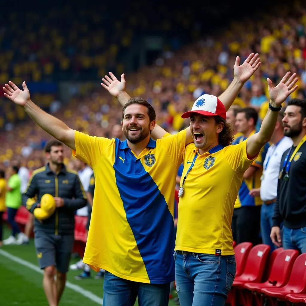 Swedish and Spanish Fans - Passionate Support