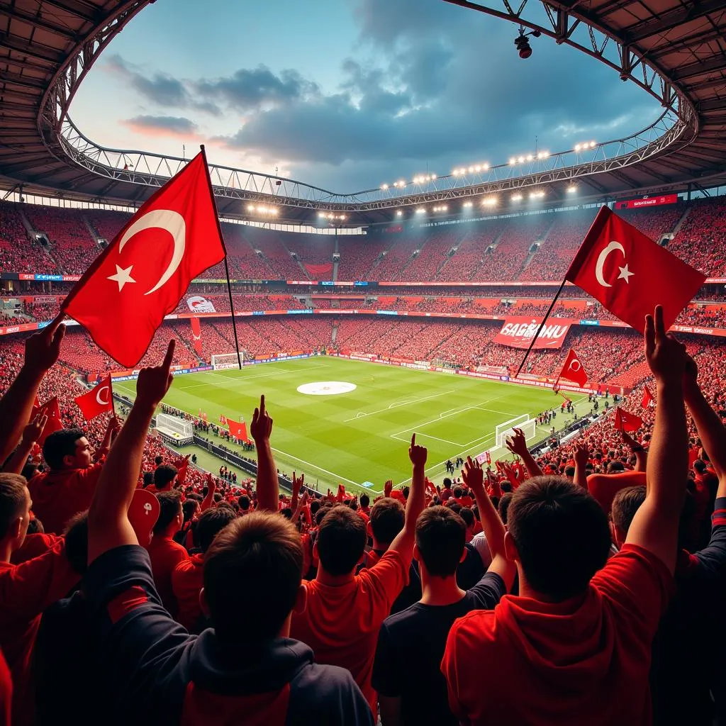 Cổ động viên Fenerbahce và Galatasaray đối đầu nảy lửa trên khán đài