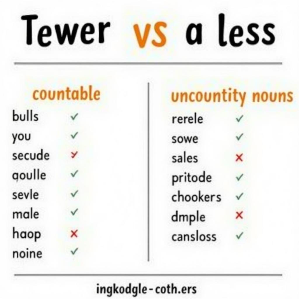 Fewer vs Less